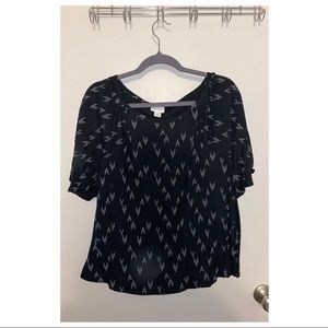 Black patterned blouse